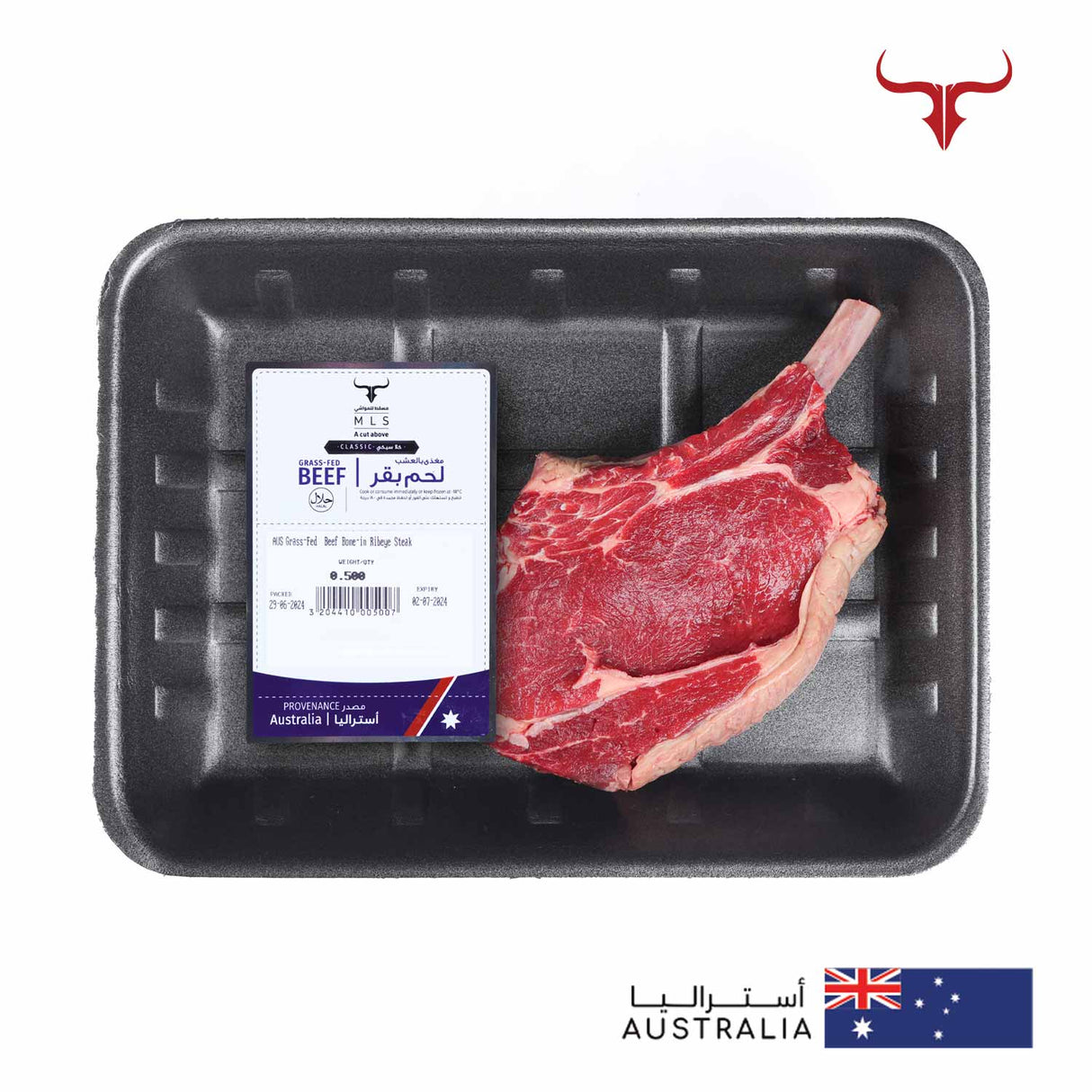 AUS Grass-Fed Beef Bone-in Ribeye Steak x 1 Muscat Livestock