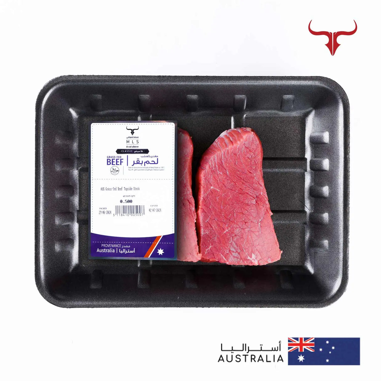 AUS Grass-Fed Beef Topside Steak Muscat Livestock