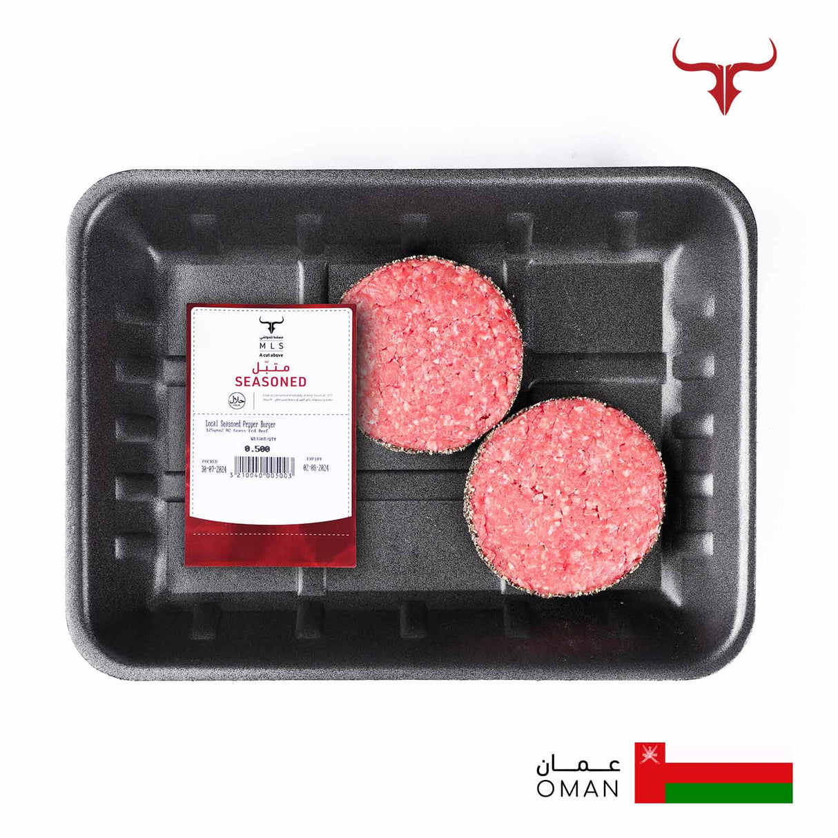 Local Seasoned NZ Grass-Fed Beef Pepper Burger - 125gmx2 Muscat Livestock