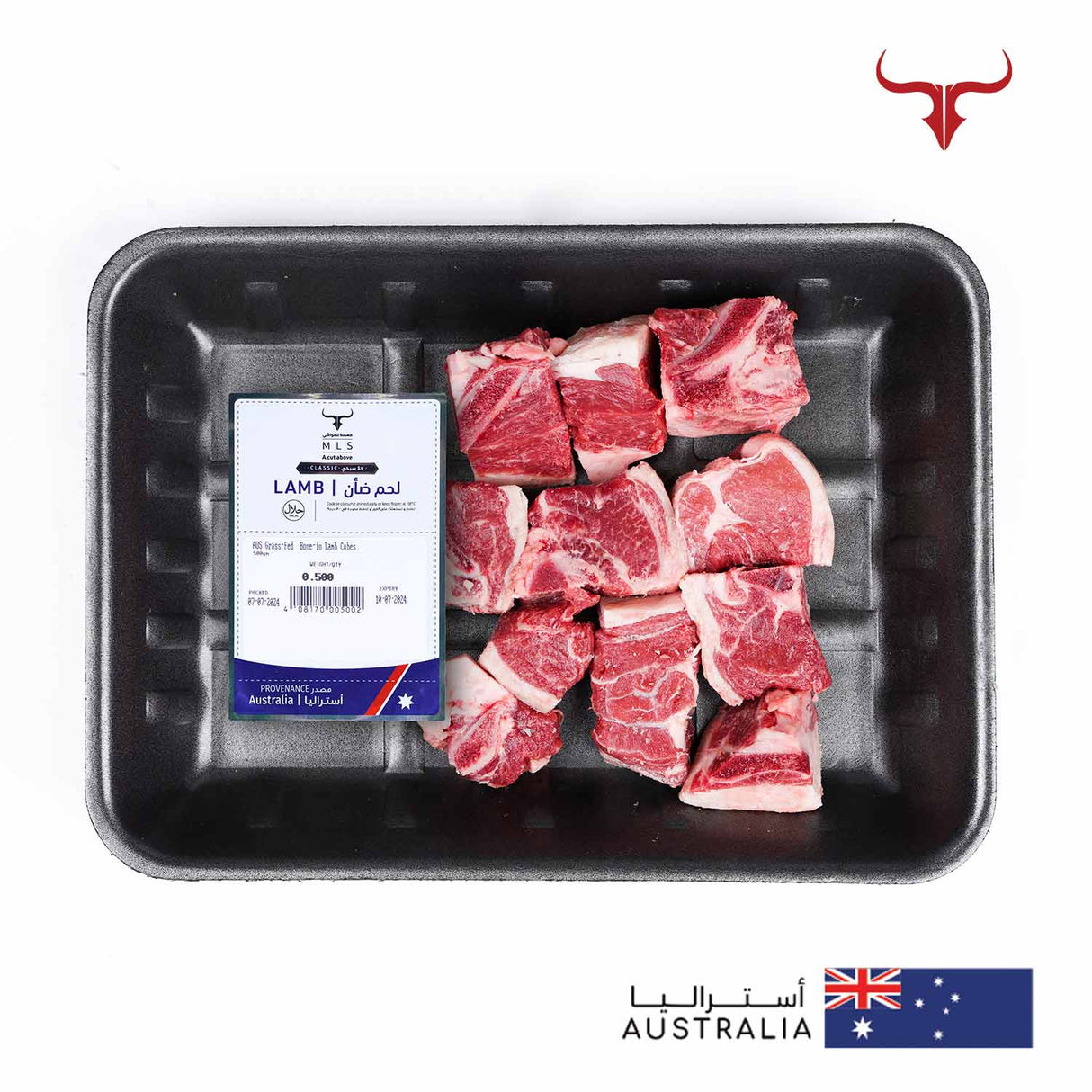 AUS Grass-Fed Bone-in Lamb Cubes Muscat Livestock