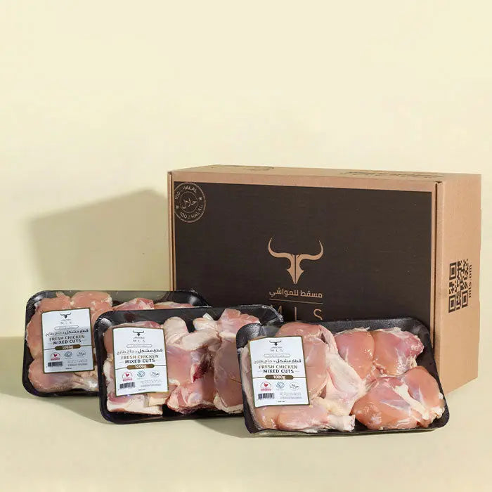 Local Chicken Mix Cuts Box Skinless 3kg Muscat Livestock