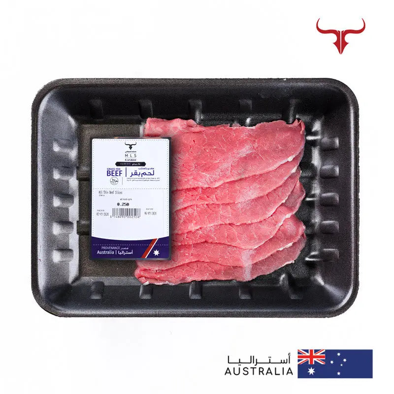 AUS Grass-Fed Thin Beef Slices Muscat Livestock