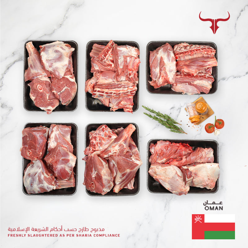 لحم خروف عماني محلي طازج مذبوح نصف ذبيحة 9 كجم