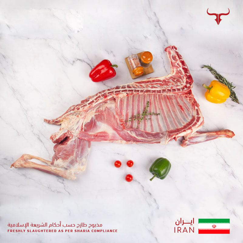 نصف ذبيحة لحم ضأن إيراني مذبوح طازج 5.5 كجم