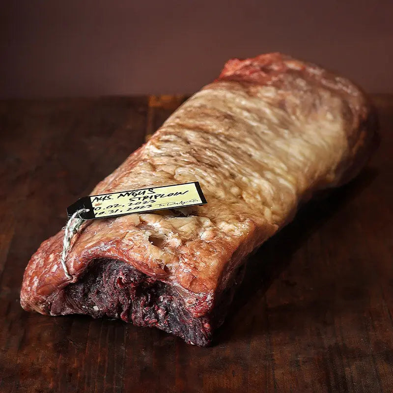 Dry Aged AUS Angus Beef Striploin Steak Muscat Livestock