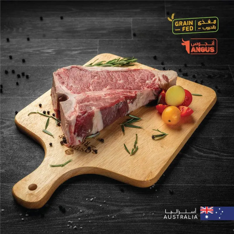 2 steaks offer- AUS Angus Beef T-Bone 500gm x 2 Muscat Livestock