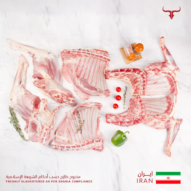 لحم ضأن إيراني مذبوح طازج كامل الذبيحة 11 كجم