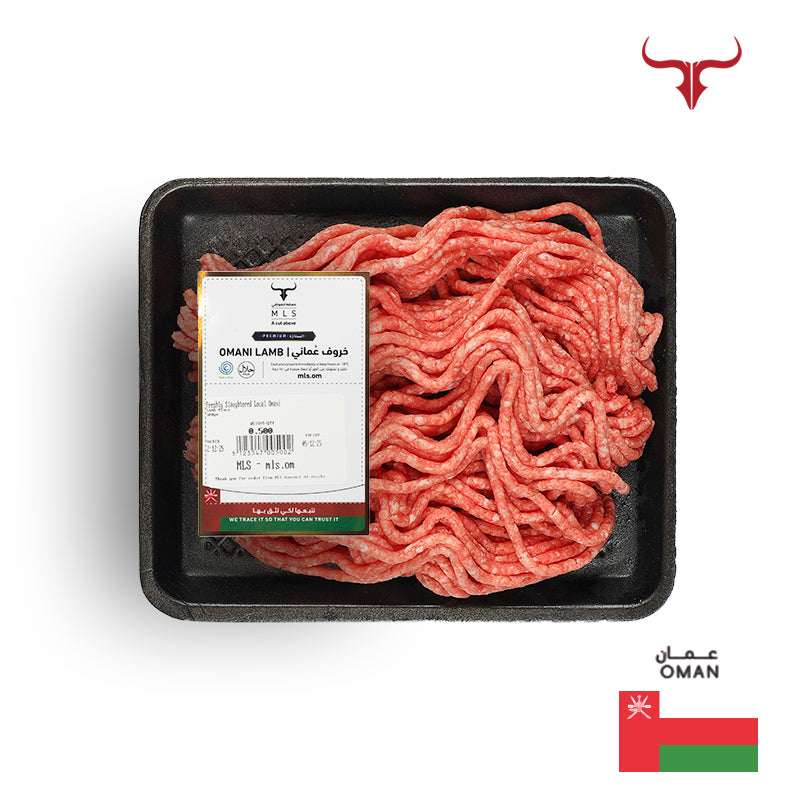 لحم خروف عماني مفروم طازج مذبوح محليًا