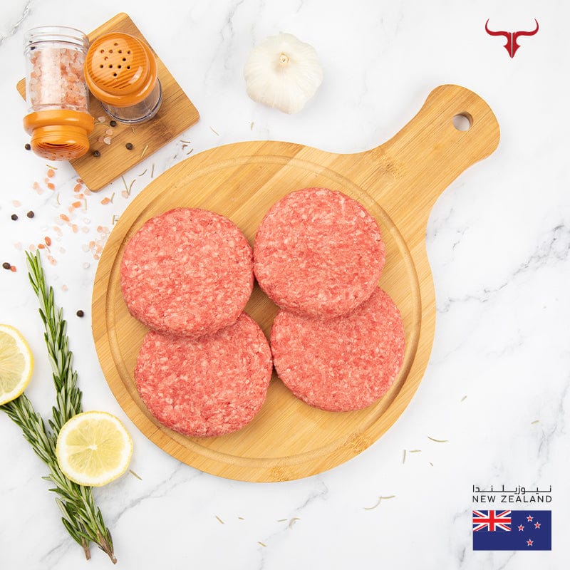 Muscat Livestock New Zealand Grass-fed Beef NZ Beef Burger 125gm x 4 patties-Unseasoned