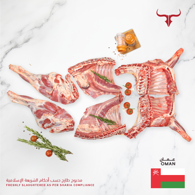 ذبيحة خروف عماني محلي مذبوح طازج كامل 18 كجم