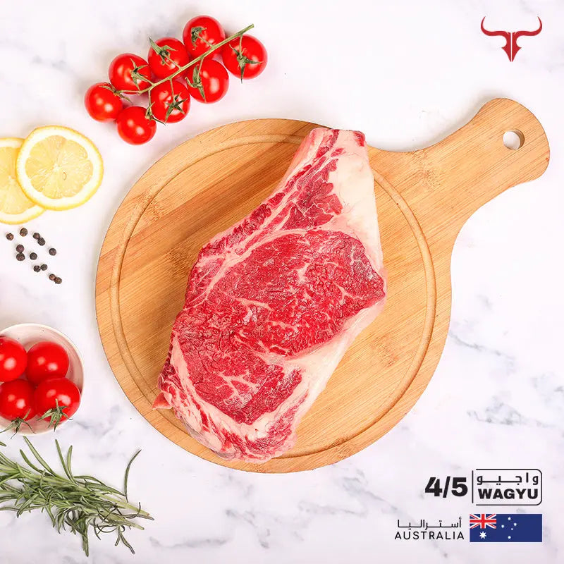 AUS Wagyu Beef Bone-in Ribeye Steak MB 4/5 x 1 Muscat Livestock