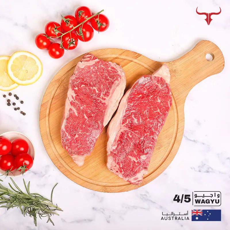 AUS Wagyu Beef Striploin Steak MB 4/5 Muscat Livestock