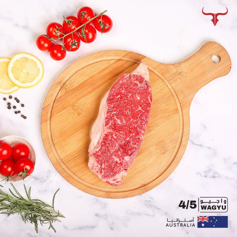 AUS Wagyu Beef Striploin Steak MB 4/5 Muscat Livestock