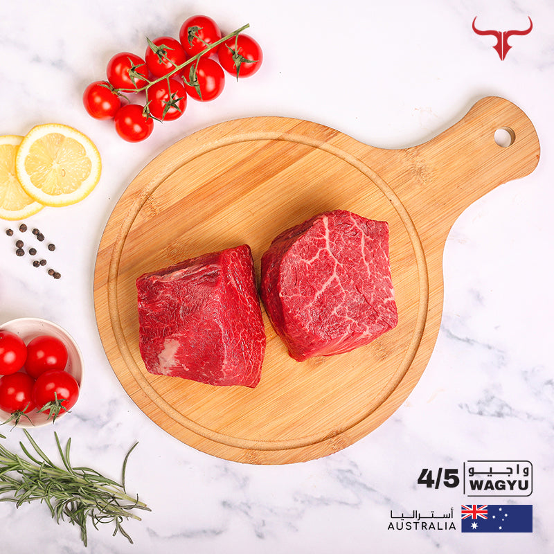 2 steaks offer AUS Wagyu Beef Tenderloin Fillet Mignon Steak MB 4/5