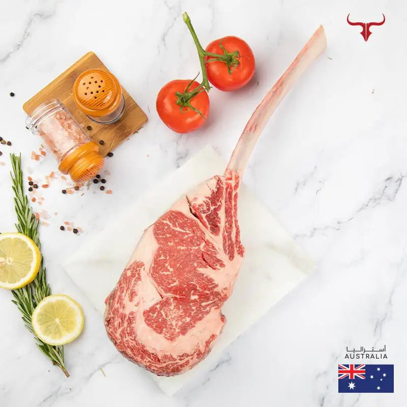 Muscat Livestock Australian Wagyu Beef AUS 350 Days Grain-Fed Wagyu Beef Tomahawk MB 4/5 900gm+ x 1 steak