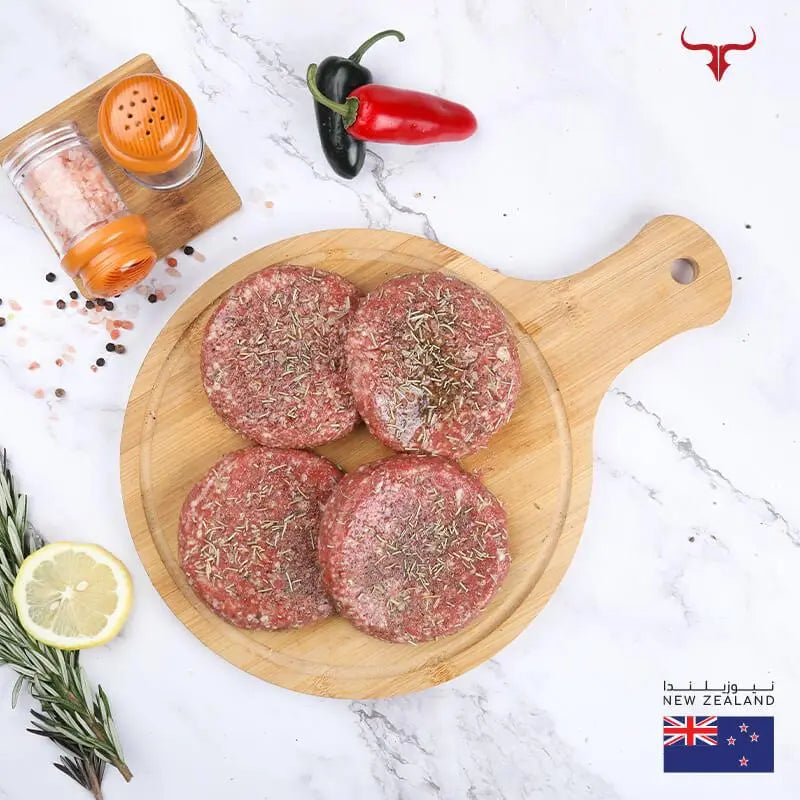 Muscat Livestock Seasoned NZ Grass-Fed Beef Fresh Seasoned Burger - 125gmx4