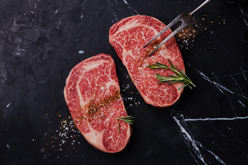 An image of two Wagyu steaks