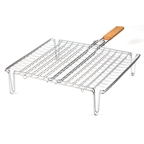 Metal Wire Mesh Grilling Basket With Feet "BBQ Guru" 35x25cm