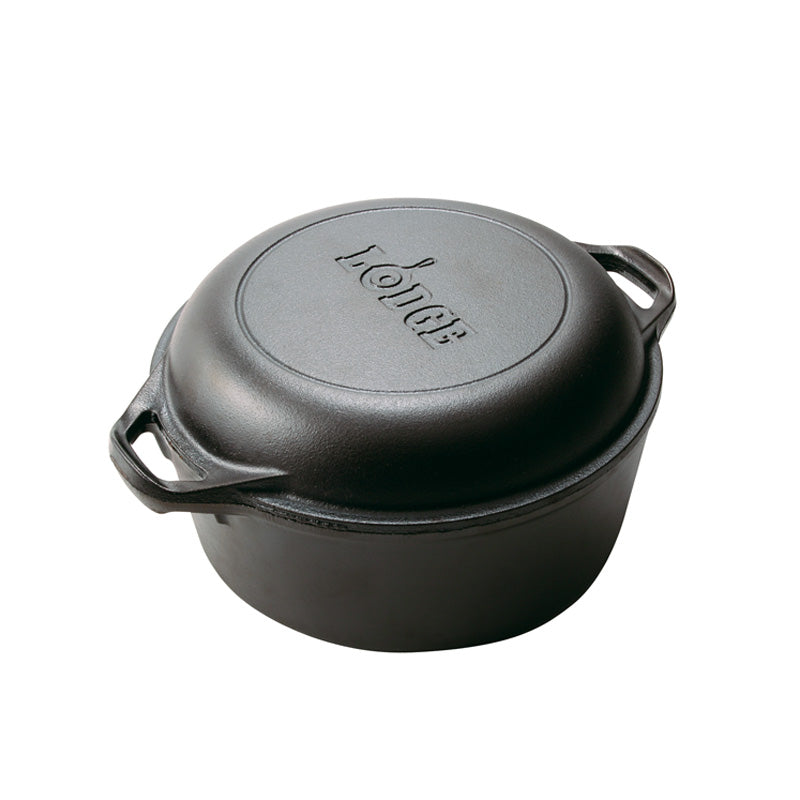 Lodge Ci 5 Quart Double Dutch Oven