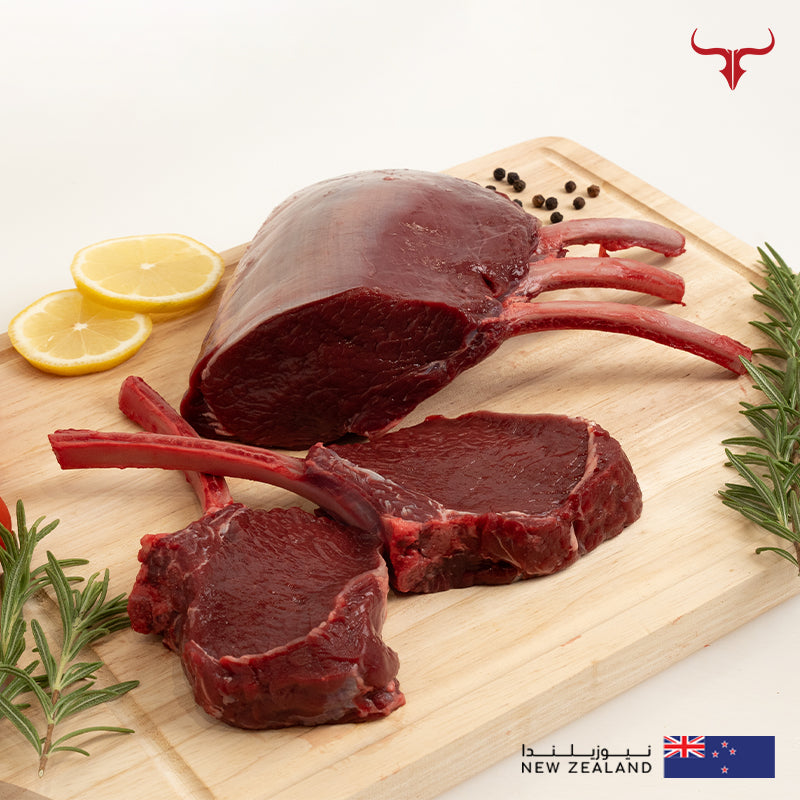 NZ Grass-Fed Bone-in Venison Ribs Chops Frenched Cap Off 5 pieces 600gm