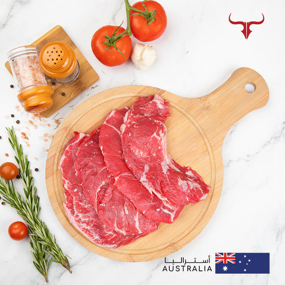 شرائح رأس العجل الأعلى من لحم أنجوس الأسترالي