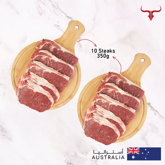 10 steaks offer AUS Grass-Fed Beef Striploin 250gm x 10