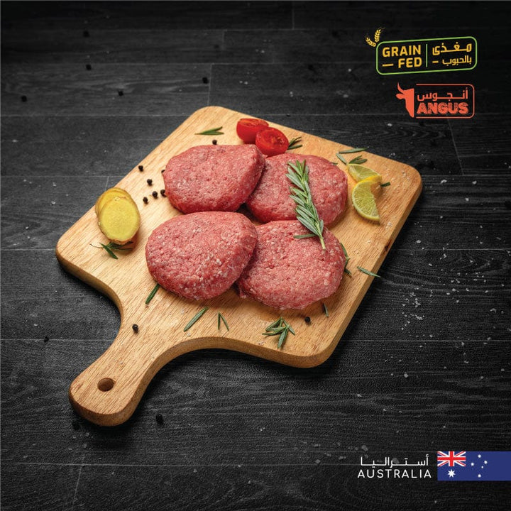 Muscat Livestock Australian Black Angus Beef Unseasoned AUS Angus Beef Burger 125gm x 4-Unseasoned