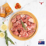 Muscat Livestock Australian Lamb AUS Boneless Lamb Cubes 500gm