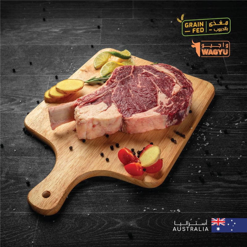 Muscat Livestock Australian Wagyu Beef AUS Wagyu Beef Bone-in Ribeye Steak 500gm x 1