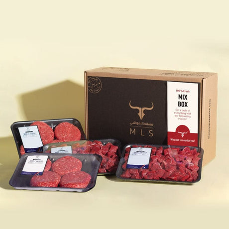 Muscat Livestock Beef Mishkak and Burger Box