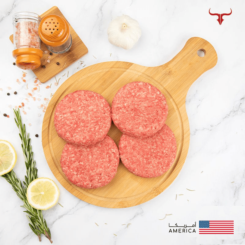 Muscat Livestock US Choice Beef Unseasoned US Angus Beef Burger 125gm x 4 patties