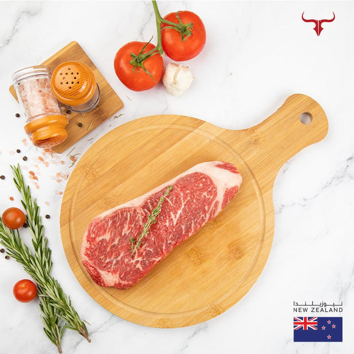 Muscat Livestock 1 steak of 250gm NZ Wagyu Beef Striploin Steak MB 3/4