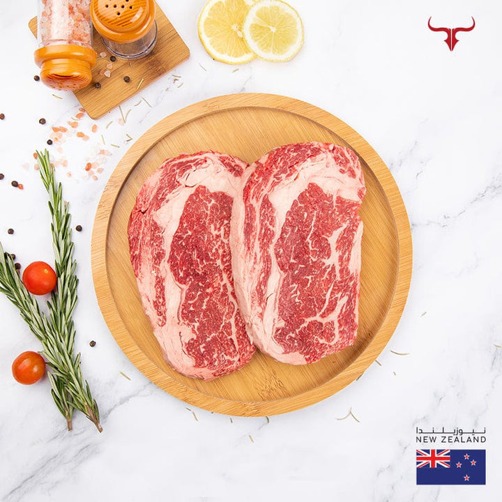 Muscat Livestock 2 steaks of 250gm Each NZ Wagyu Beef Ribeye Steak MB 3/4