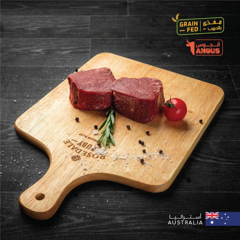 Muscat Livestock Australian Black Angus Beef 2 steaks of 250gm each AUS Angus Beef Tenderloin Steak