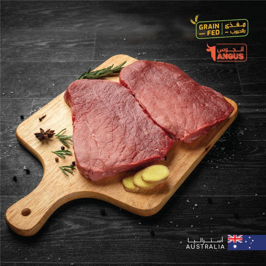 Muscat Livestock Australian Black Angus Beef 2 steaks of 250gm each AUS Angus Beef Topside Steak