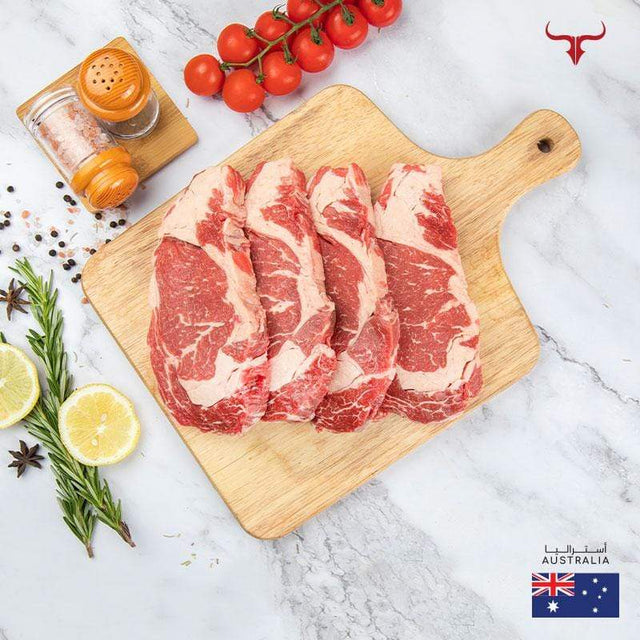 Muscat Livestock Australian Black Angus Beef 4 steaks deal AUS Black Angus Beef Ribeye Steak 250gm x 4