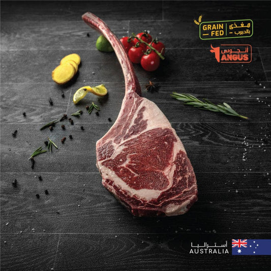 Muscat Livestock Australian Black Angus Beef AUS Angus Frenched Tomahawk 900gm+ x 1 steak