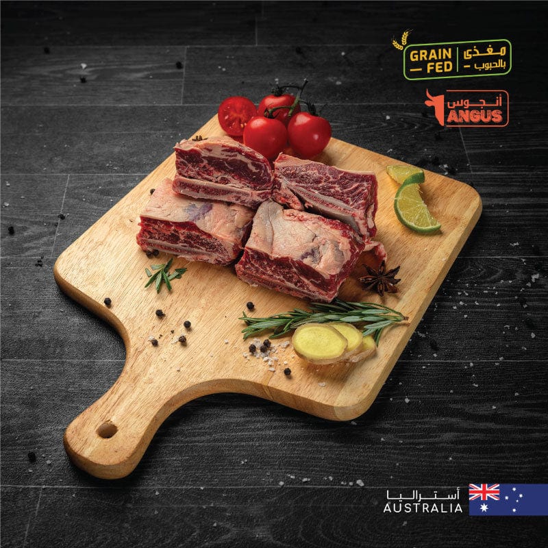 Muscat Livestock Australian Black Angus Beef AUS Angus Short Ribs Bone-in Cubes