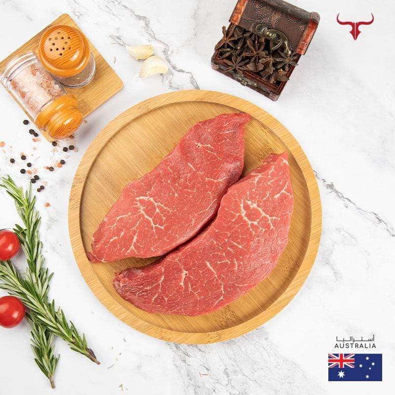 Muscat Livestock Australian Black Angus Beef AUS Grain-Fed Black Angus Beef Knuckle Steak MB2+ 250gm x 2 Steaks
