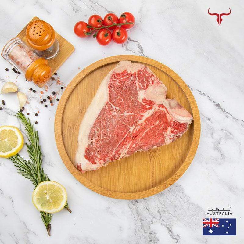 Muscat Livestock Australian Black Angus Beef AUS Grain-Fed Black Angus Beef T-Bone Steak MB2+ x 1 steak