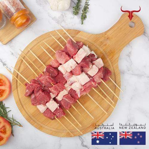 Muscat Livestock Australian Grass-fed Beef 10 Skewers Mix NZ beef and AUS lamb mishkak- local style