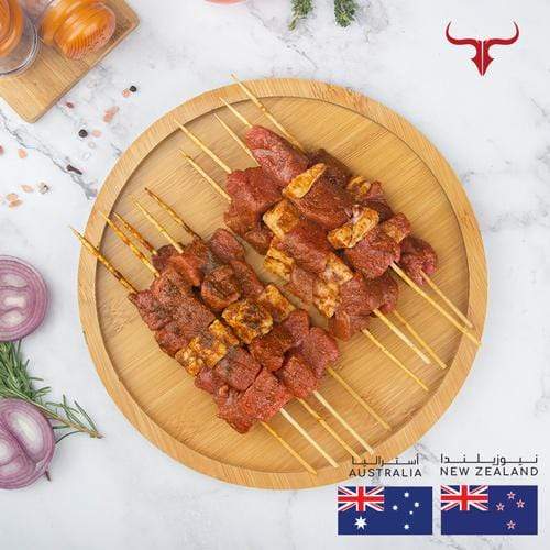 Muscat Livestock Australian Grass-fed Beef 10 Skewers Seasoned mix NZ beef and AUS lamb mishkak- local style