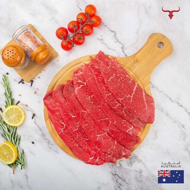 Muscat Livestock Australian Grass-fed Beef AUS Grain-Fed Black Angus Thin Beef Slices - 500 gm