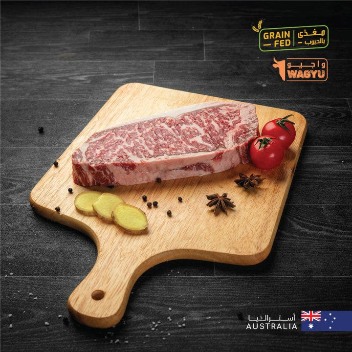 Muscat Livestock Australian Wagyu Beef 1 steak of 250gm AUS Wagyu Beef Striploin Steak MB 4/5