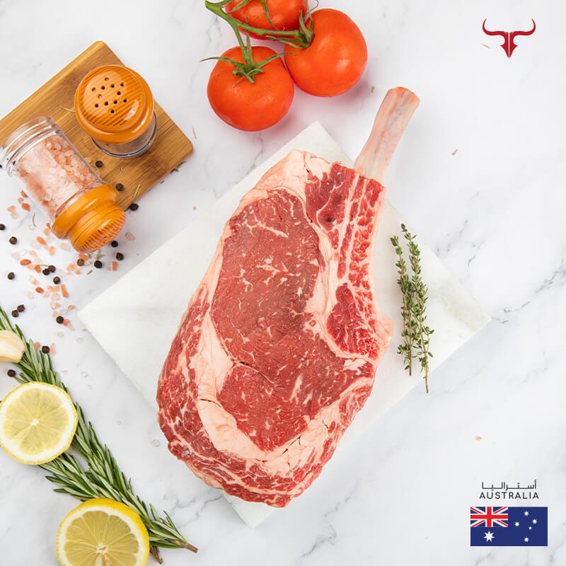 Muscat Livestock Australian Wagyu Beef AUS 350 Days Grain-Fed Wagyu Beef Bone-in Ribeye Steak x 1 steak