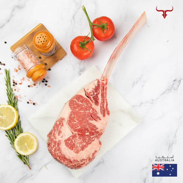 Muscat Livestock Australian Wagyu Beef AUS 350 Days Grain-Fed Wagyu Beef Tomahawk MB 4/5 900gm+ x 1 steak