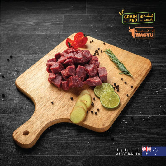 Muscat Livestock Australian Wagyu Beef MLS Signature Wagyu Beef Mishkak Cubes MB 4/5