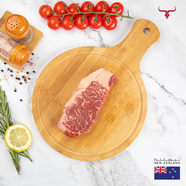 Muscat Livestock Christmas Menu 1 steak of 250gm NZ Beef Whole Striploin