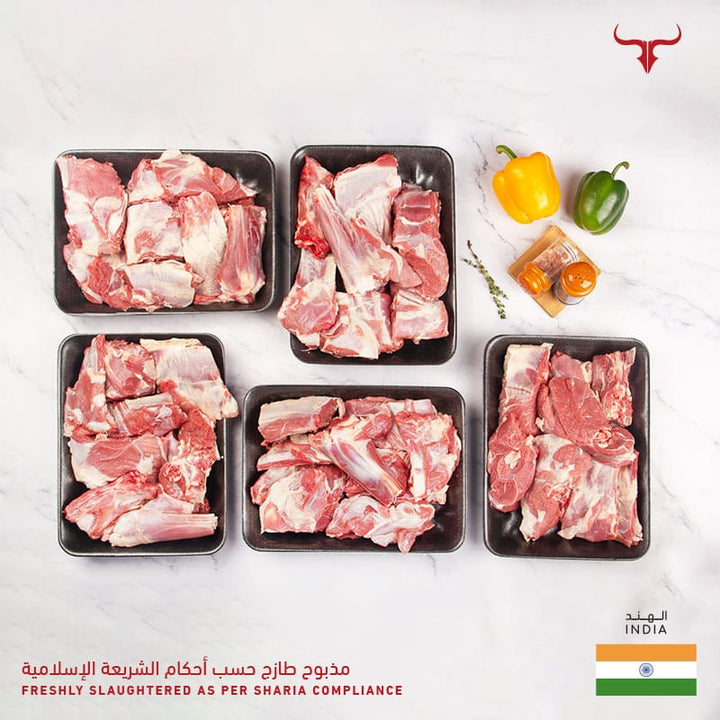Muscat Livestock Fresh Indian Mutton Azooma IND Whole Mutton Carcass 8-10 Kg