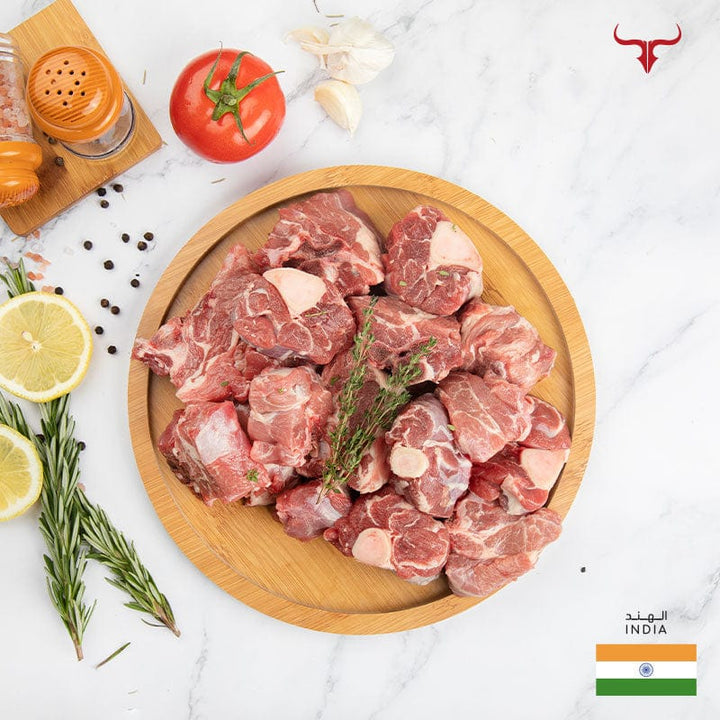 Muscat Livestock Fresh Indian Mutton INDIAN Local Mutton Bone-in Cubes